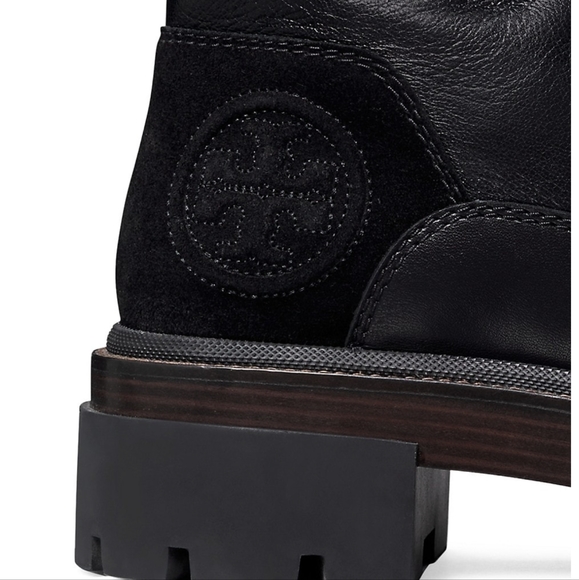 Tory Burch Miller Leather Lug Sole Hiker Boot Size 10 + Dust Bag New in Box❤ - Picture 8 of 9